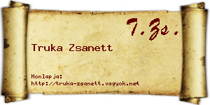 Truka Zsanett névjegykártya