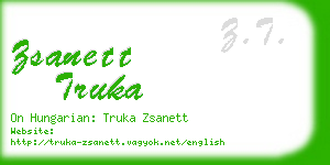 zsanett truka business card